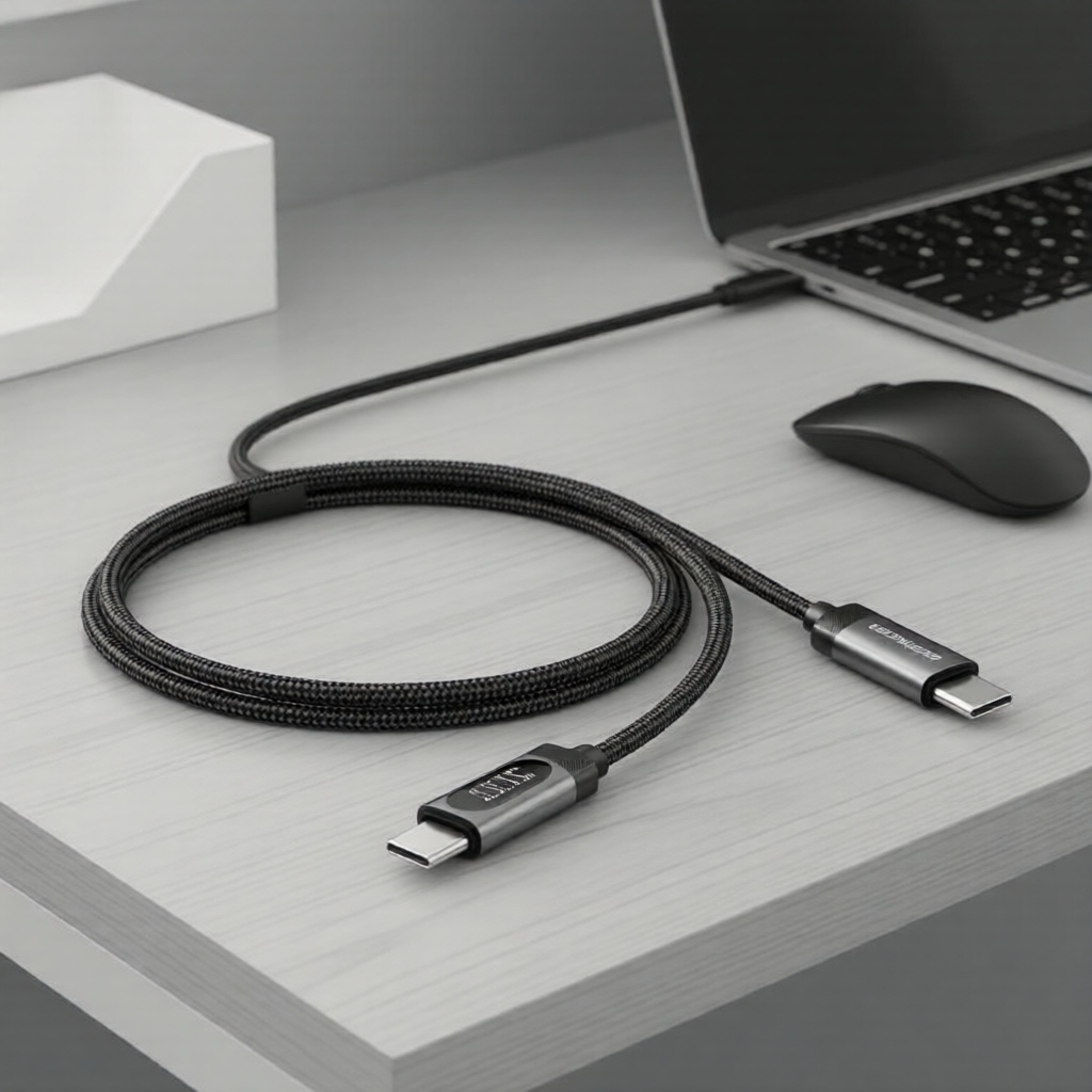 Essager Cabo de Carregamento Rápido USB-A/C para C com Chip E-Marker Atualizado para iPhone/Android (Alta Corrente)