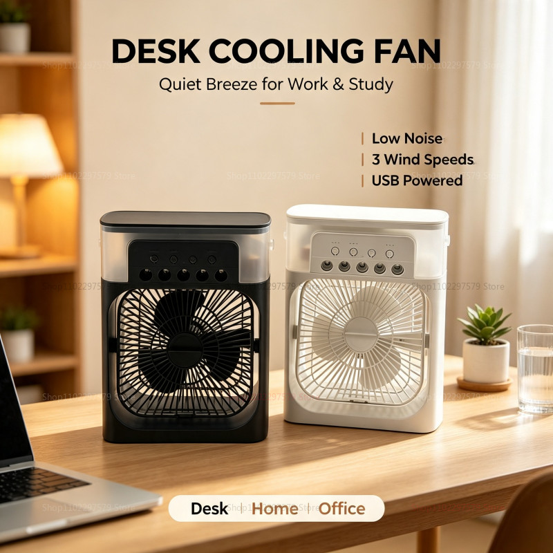 Casa Refrigerador De Ar Três-Em-Um Ventilador Condicionado LED Night Light Umidificador Portátil Elétrico De Escritório