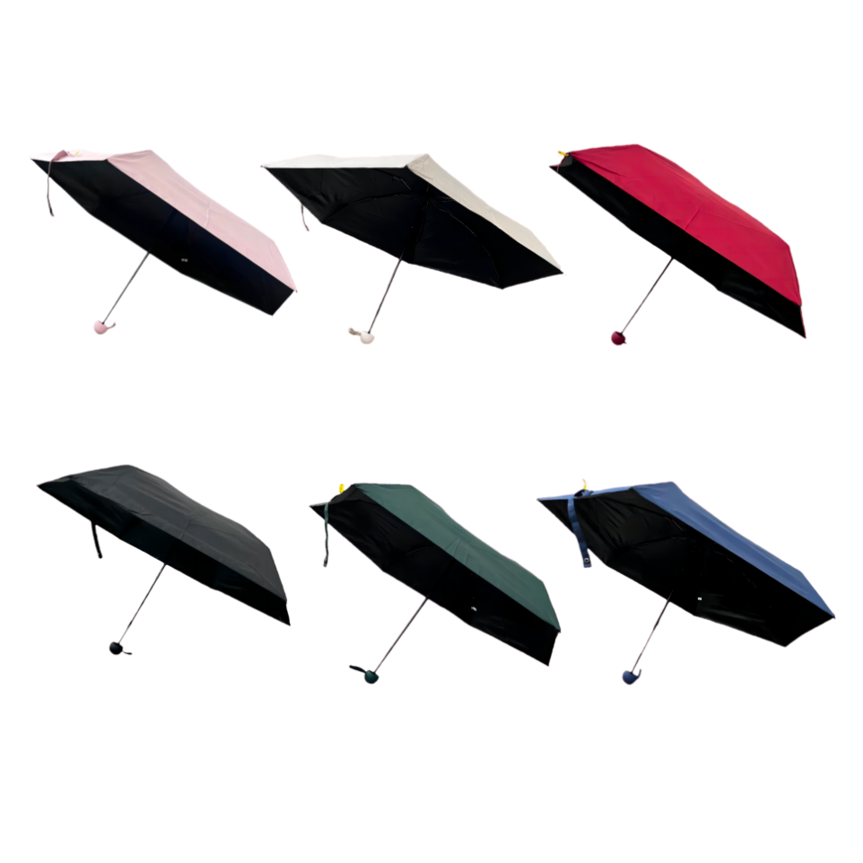 L&Q-561-Capa Cores Mini guarda-chuva Sombrinha Proteção Solar Uv Reforçado VINIL!Portatil.Bolsa