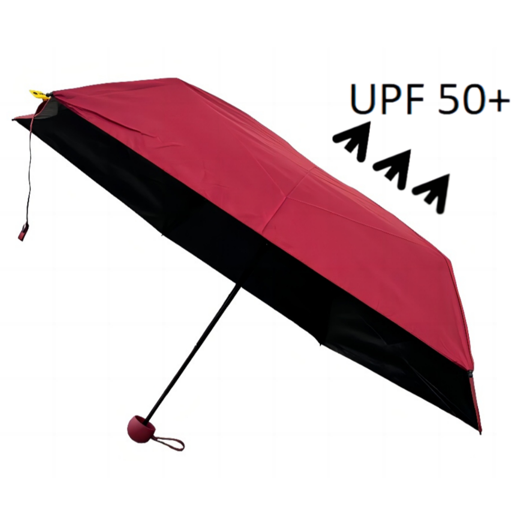 L&Q-561-Capa Vinho Mini guarda-chuva Sombrinha Proteção Solar Uv Reforçado VINIL!Portatil.Bolsa
