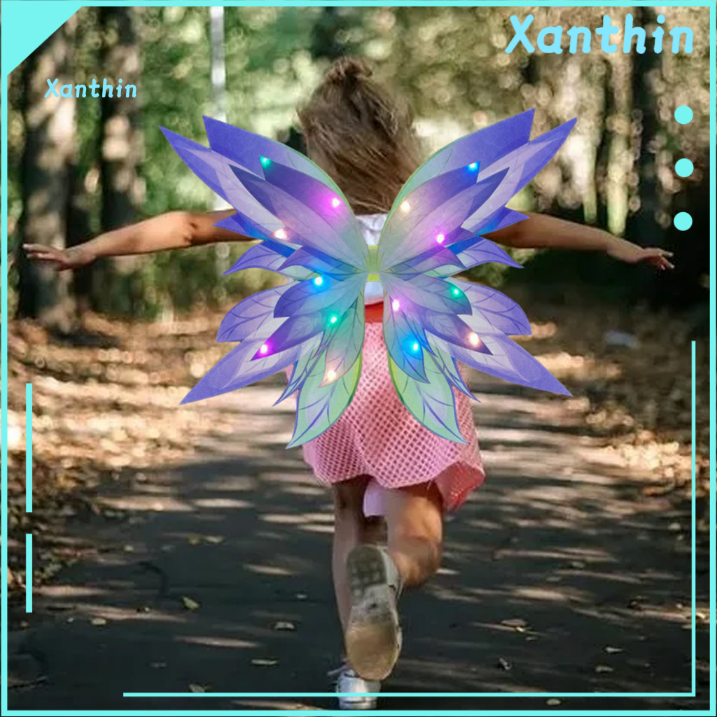 Dance-friendly Butterfly Wings for Girls Glowing Wing Fairy Enchanting Light-up Costume for – Magical Cosplay for Part