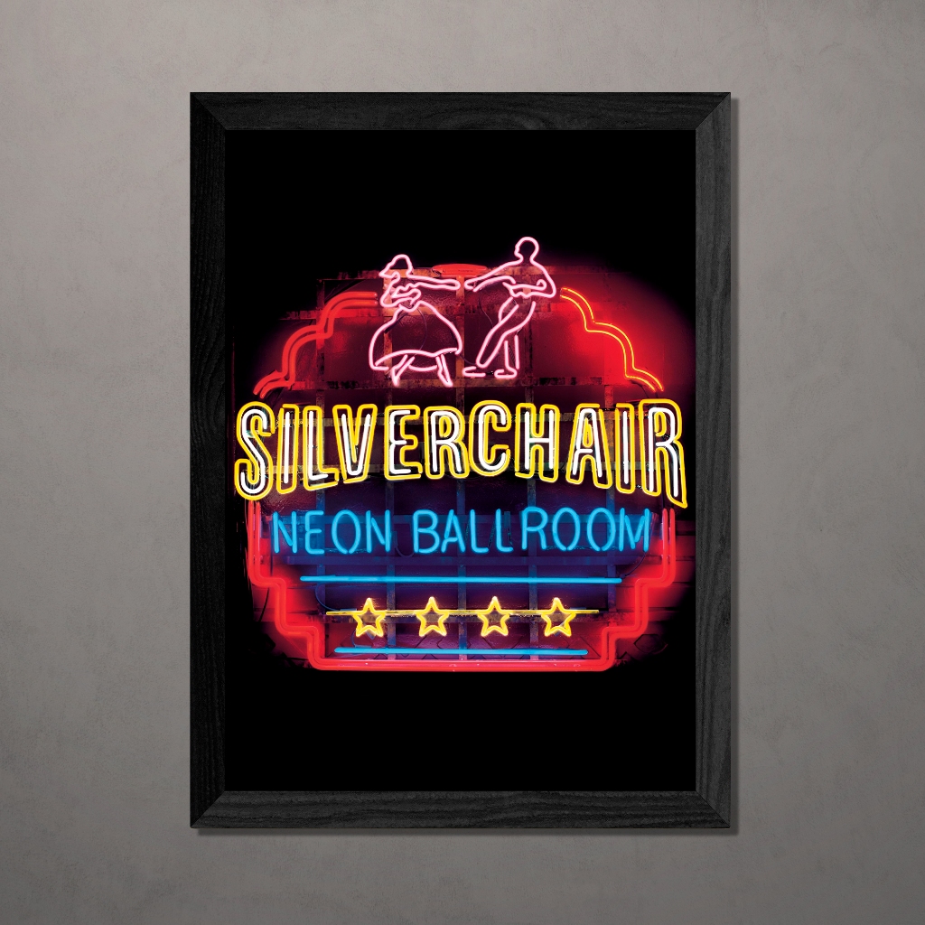 Quadro Decorativo Silverchair Neon Ball Room A4 C Vidro