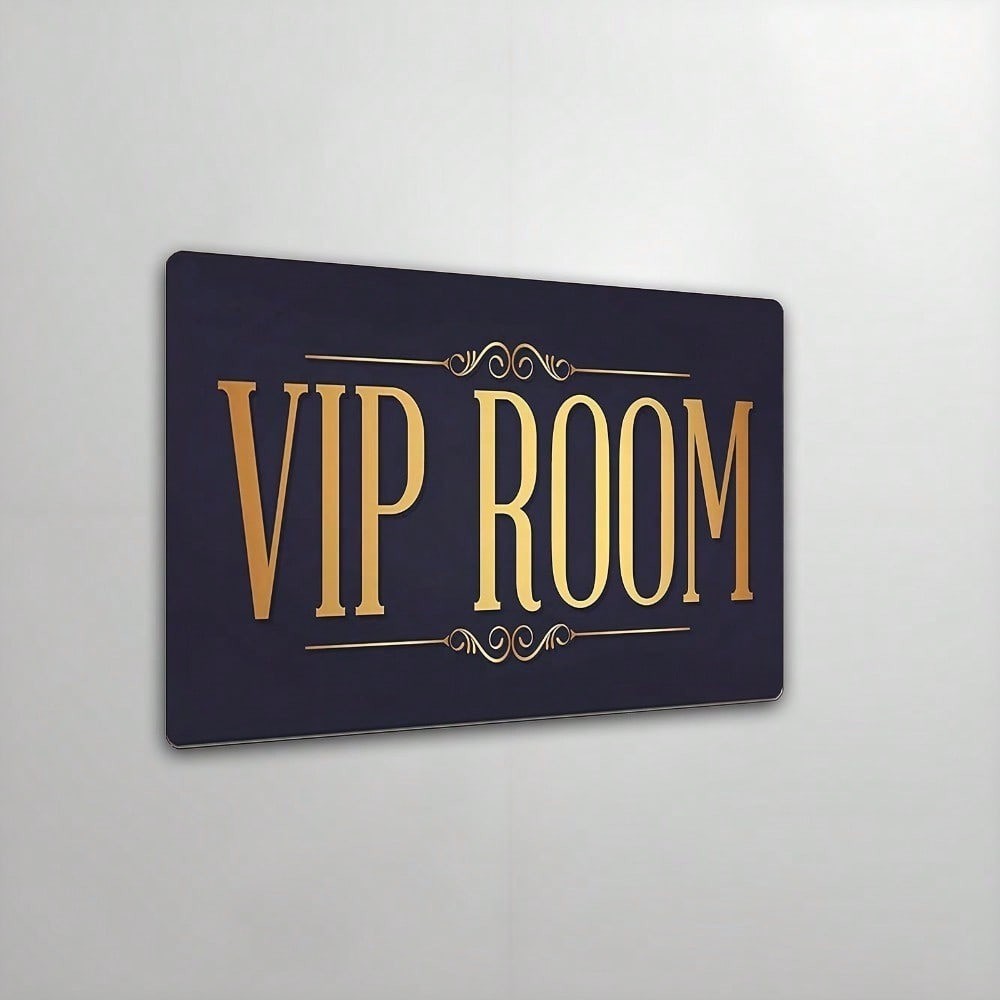 CIFbuy VIP Room Sign 2D Arte De Parede Plana Placa De Porta Vintage