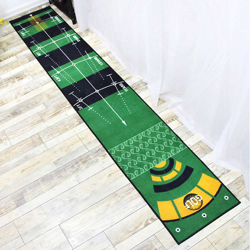 Tapete De Treinamento De Golfe Antiderrapante 50x300cm Verde Para Colocação Escritório Doméstico