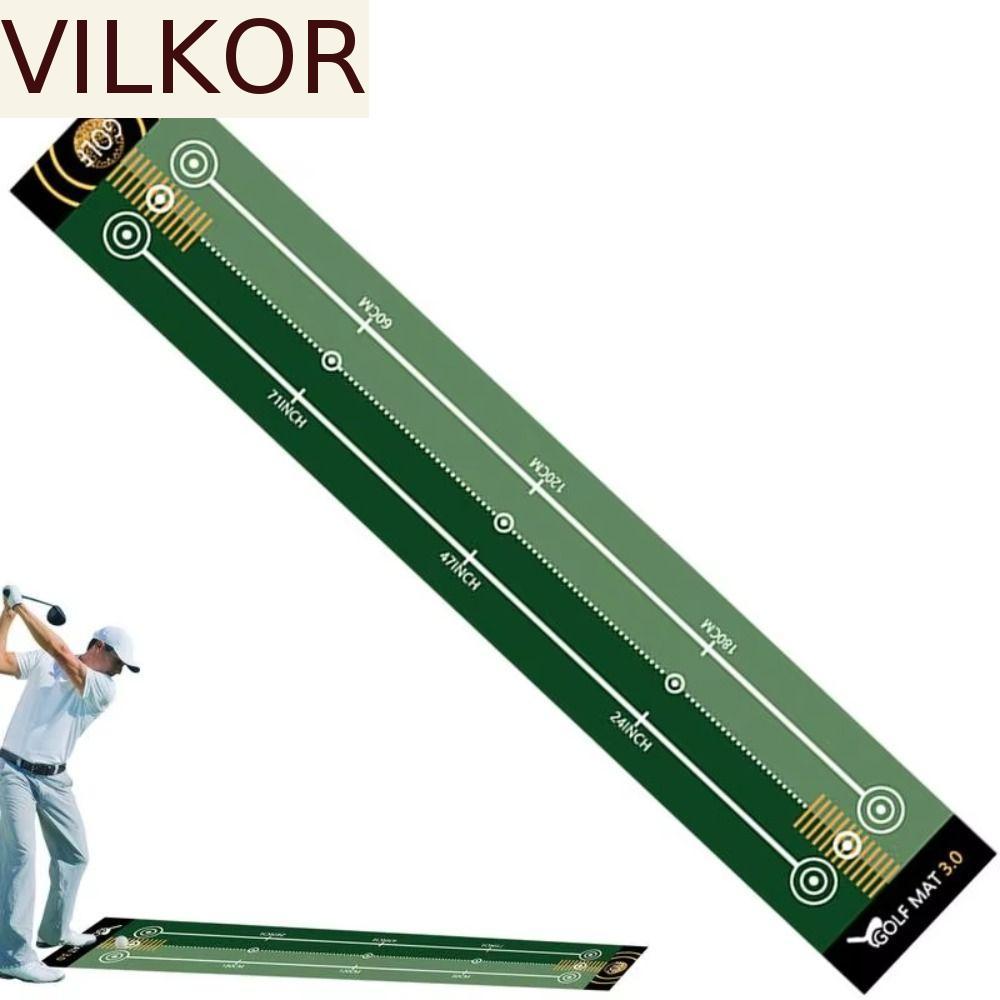 VILKOR Tapete De Prática De Golfe , Almofada De Treinamento Leve 50X300cm , Cobertor Verde Portátil Para Colocação