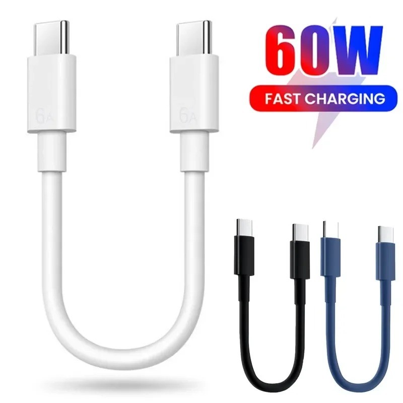 3 Pçs 30cm Tipo C Para USB Cabo De Carregamento Rápido Carga Do Telefone Curto Samsung iPhone15 Xiaomi Dados