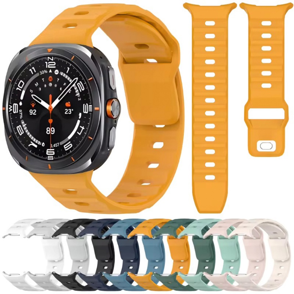 Pulseira de Silicone Sport Furada para Samsung Galaxy Watch 7 Ultra