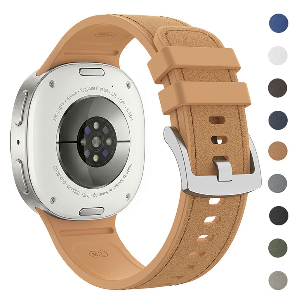 Pulseira De Silicone De Couro Para Samsung Galaxy Watch 9 8 8Classic Sport Ultra 2 1 2025