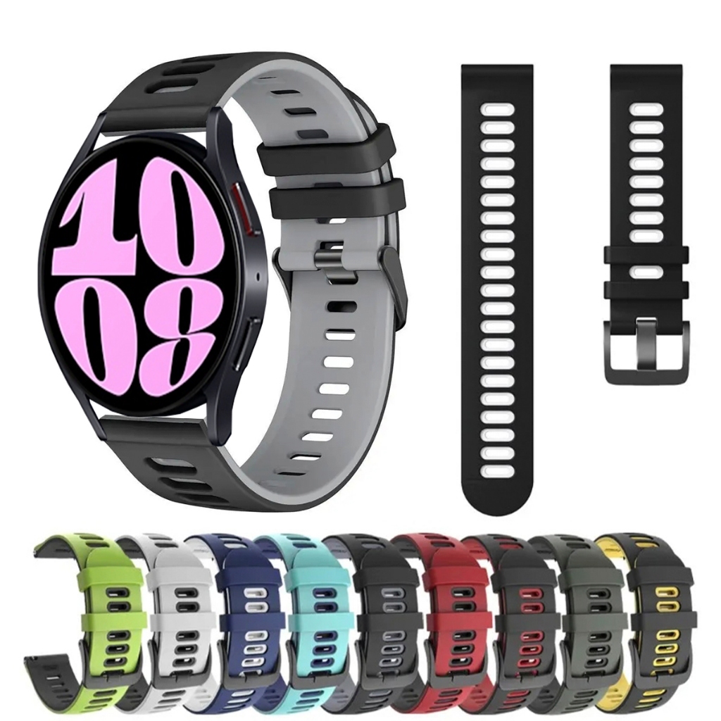 Pulseira 20mm de silicone SPORT para Smartwatch galaxy watch 6 40mm e 44mm