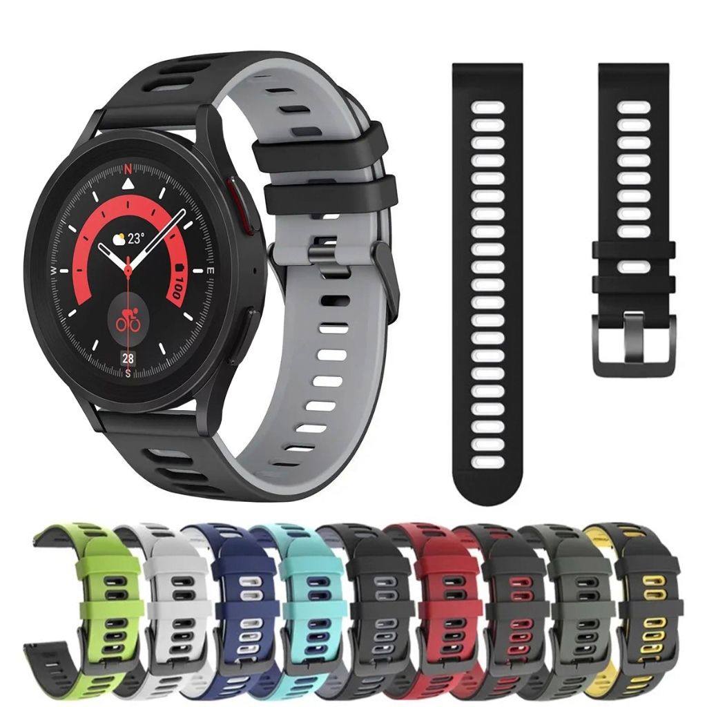 Pulseira 20mm de silicone SPORT para Smartwatch Galaxy Watch 5 Pro 45mm