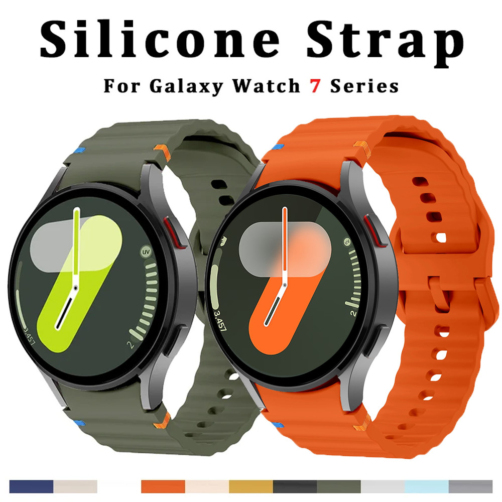Pulseira De Silicone Para Samsung Galaxy Watch 7 44mm 40mm 6 5 Pro Sport Band