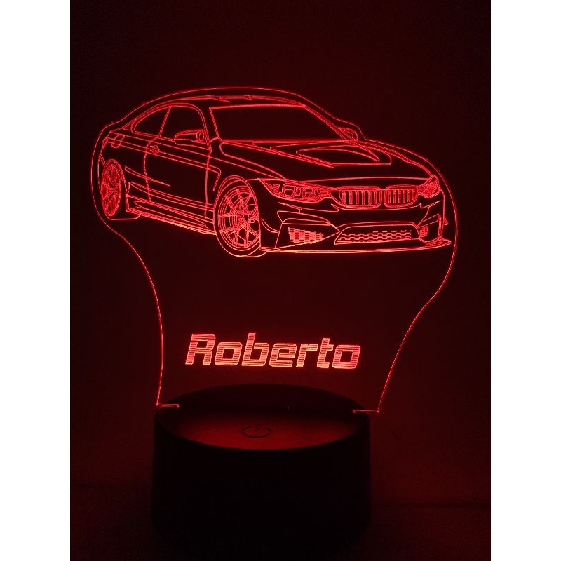 Luminária Led Carro BMW super RGB USB 16 Cores com controle remoto personalizada