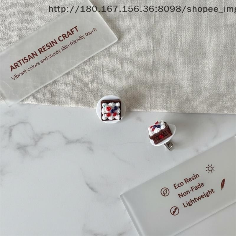 [BI] 3D Doce Pastelaria Sobremesa Resina Anéis Ajustáveis Desenhos Animados Design Divertido Para Meninas Cosplay Festa