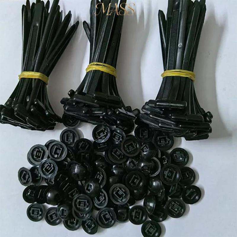 Massa 10-100Pcs Nylon Universal Cable Tie Bule Auto-Loing Zip Ties Titular Com Botão Pin Multiuso Para Reparação Diária