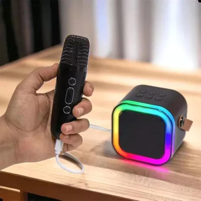 Caixa de Som Karaokê com Microfone AM-8580 – Bluetooth Portátil