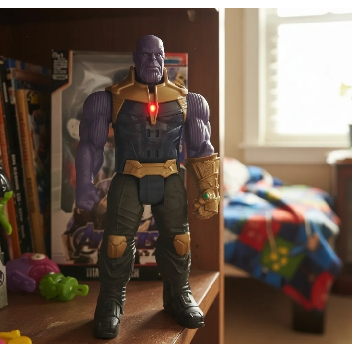 Boneco Thanos Venom Batman Homem De Ferro Vingadores Grande 30 Cm Articulado Luz E Som De Batalhas Lutas Heroes