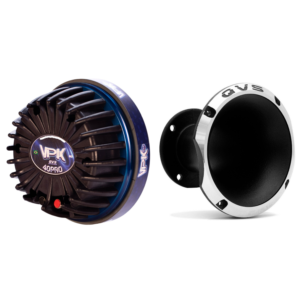 Driver Qvs 40pro 40vpk Pro 200rms + Cone QVS 1450 em Aluminio Som Automotivo Bob