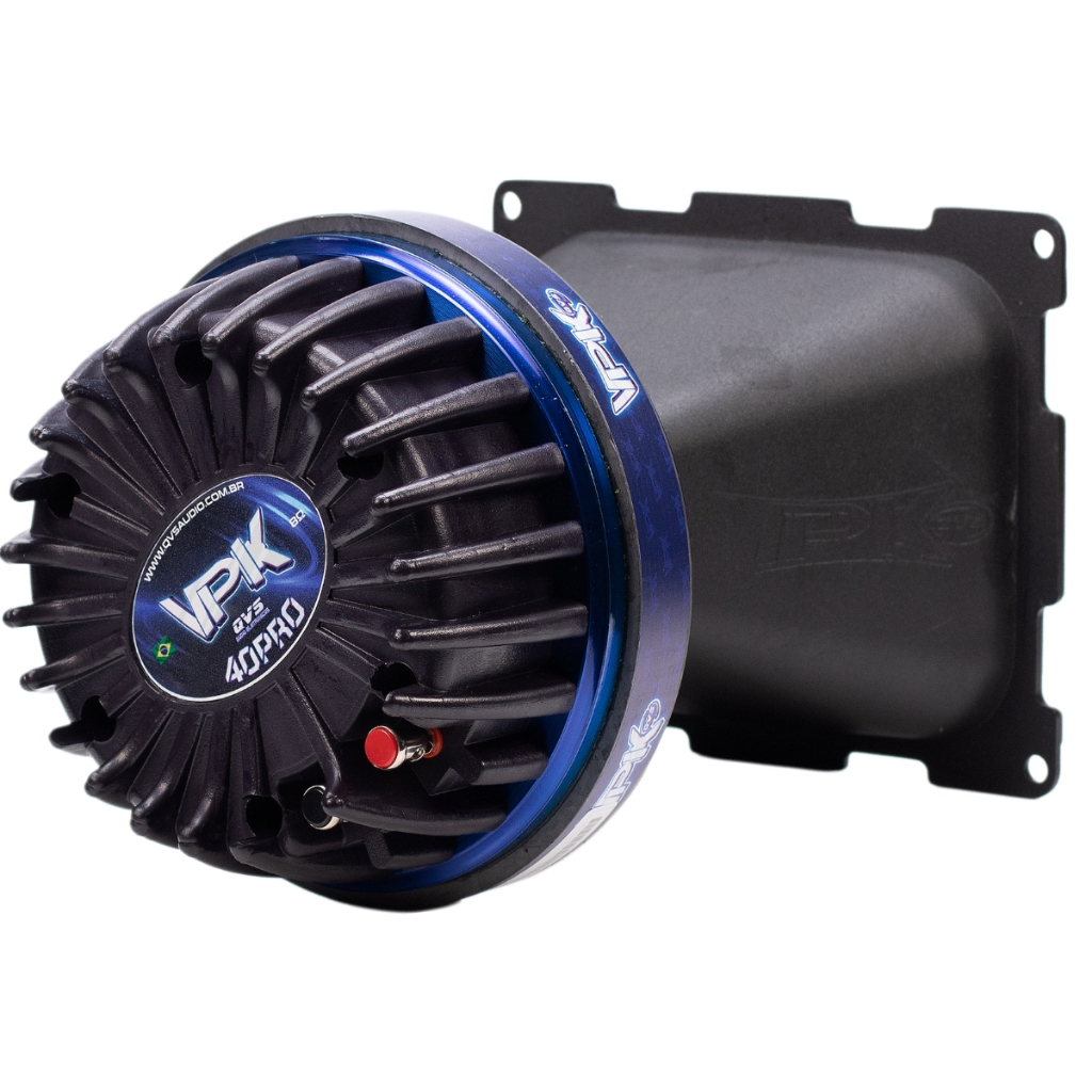 Driver Qvs 40pro 40vpk Pro 200rms + Cone QVS 2117 em Aluminio Som Automotivo Bob