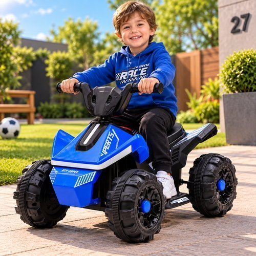Quadriciclo Elétrico Infantil 6V 380W Azul Super Future Unitoys