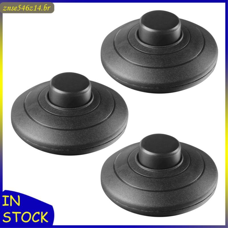 [Rbw] 3 Unidades Preto Em Linha Lâmpada Interruptor De Pé Push Power Pedal Luz FootSwitch