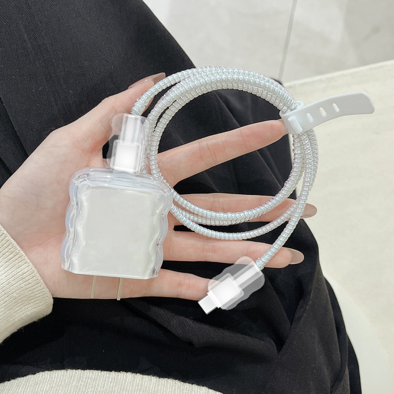Adequado para capa protetora de carregador opporeno7pro Cabo de dados de 65w oppo Simples Transparente reono7/6/5/4 Soft