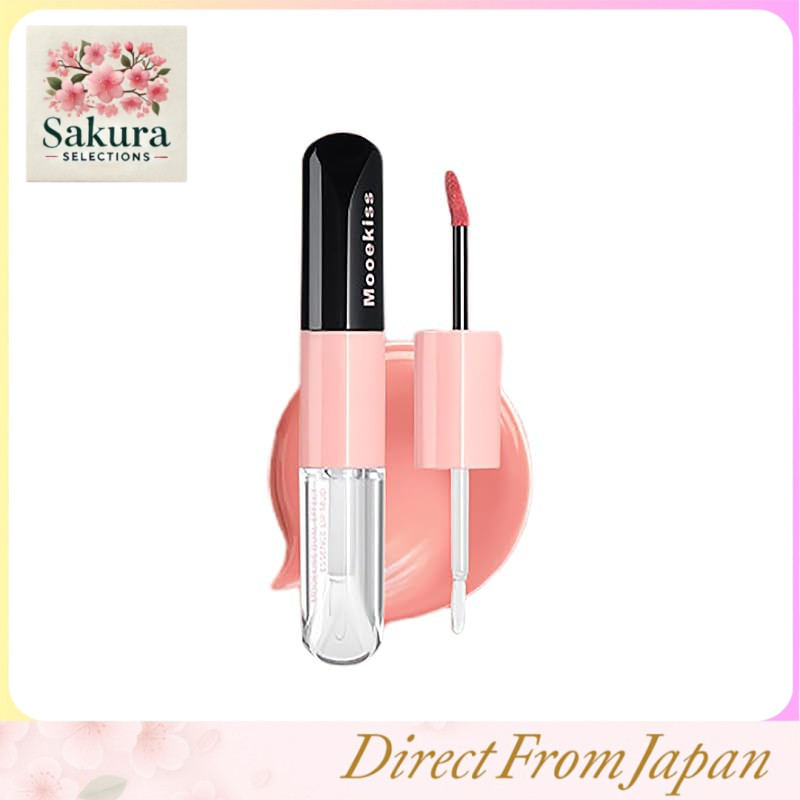 Mooekiss 2in1 High-Pigment Double-End Moisturizing Lip Gloss & Long-Lasting Lipstick – Hydrating, Glossy, Smudge-Proof Color, Popular Chinese Cosmetic on TikTok