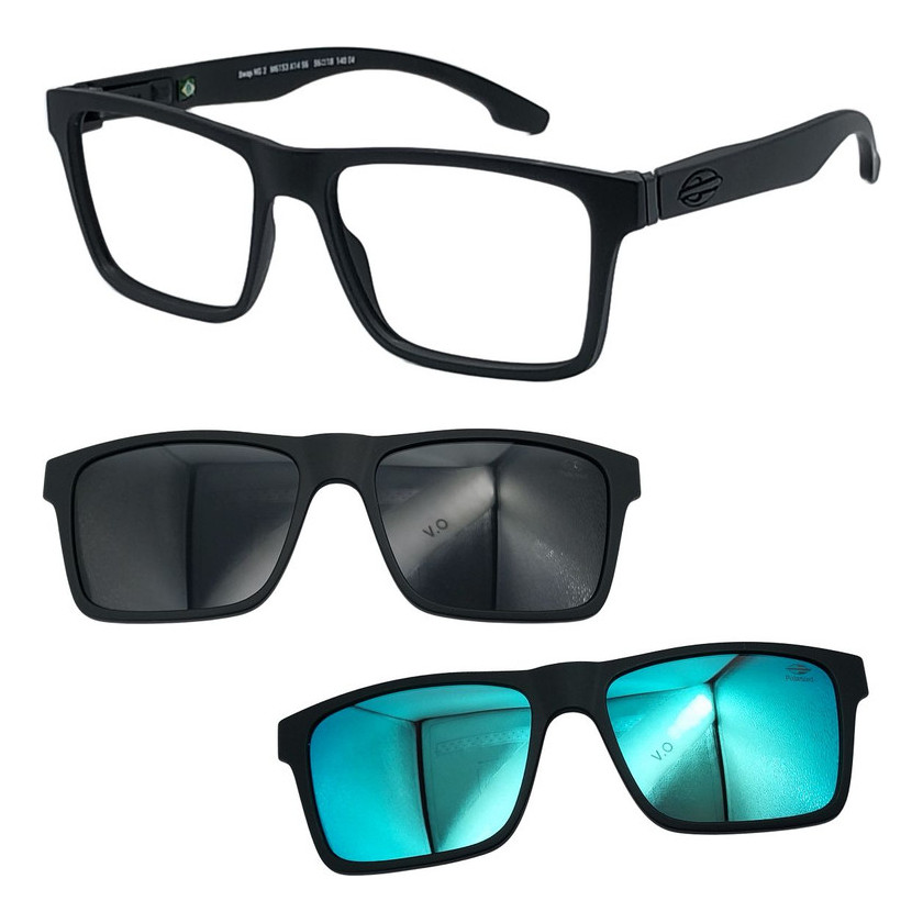Oculos Mormaii Swap Ng 2 6153 A14 Com 2 Clipons - Escolha as cores