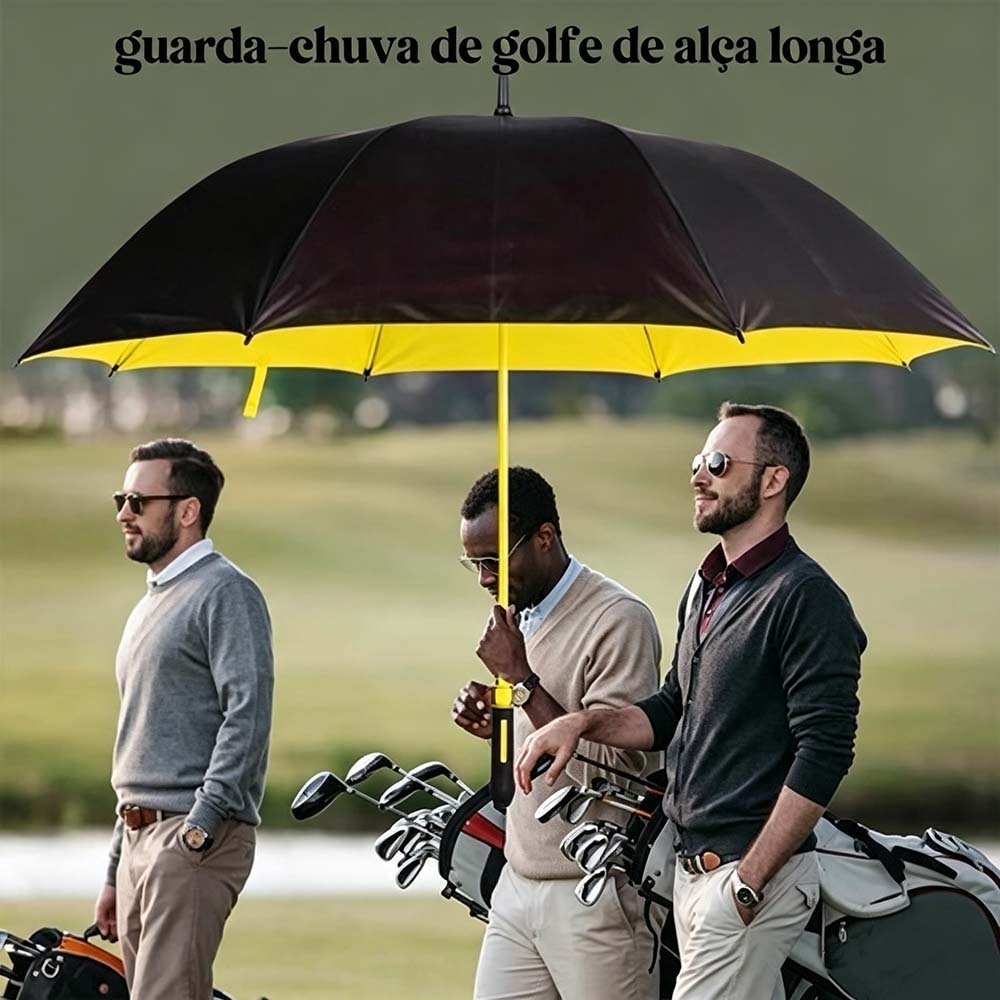 Large Automatic Blackout Fiberglass Umbrella, UV Protection, Windproof Storm Resistant, High Durability