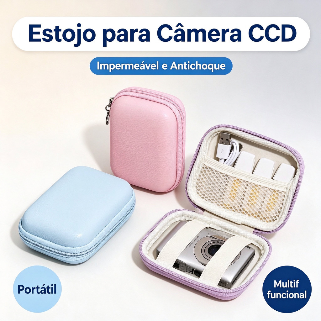 Estojo para Câmera CCD e Mouse, Capa Protetora Rígida EVA, Impermeável e Antichoque, Multifuncional, Portátil, Várias Co