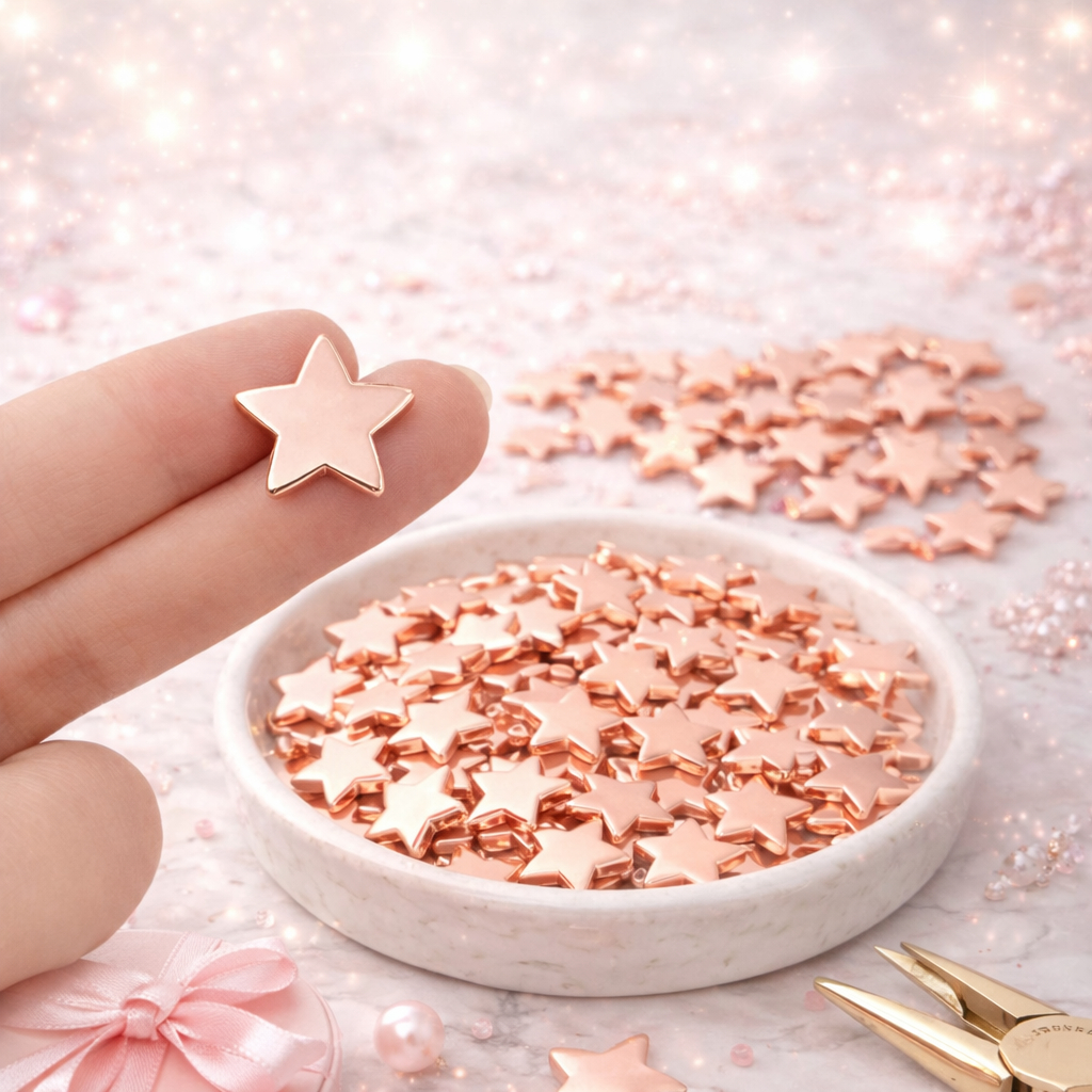 Acrílico Espelhado Mini Aplique de Estrela Para Artesanato Bijuterias Diy