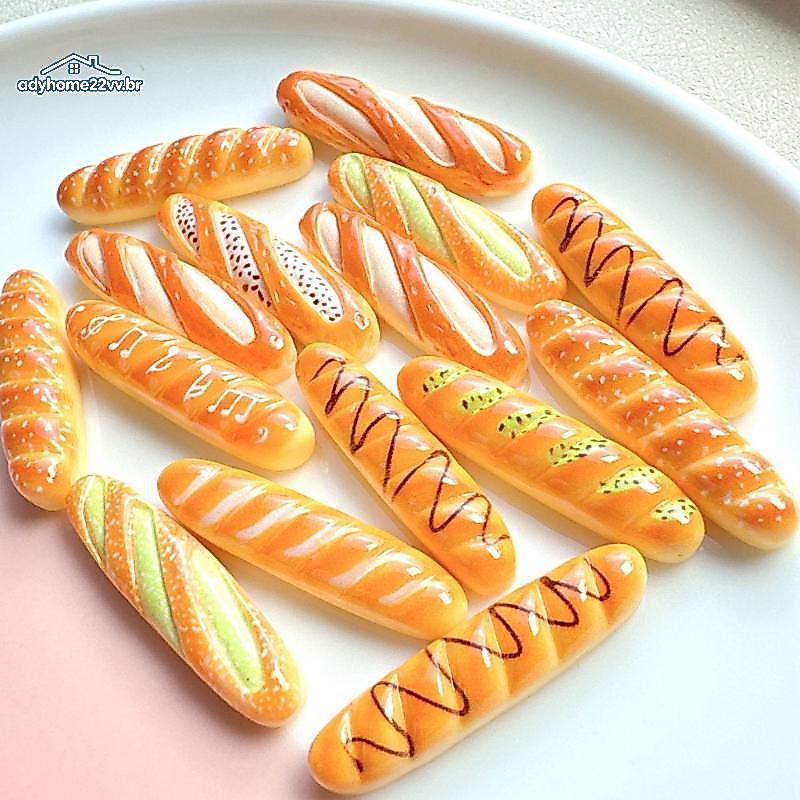 adyhome22vv 10 Peças Mini Amuletos De Comida De Resina Para Capa De Telefone DIY E Decoração De Grampo De Cabelo br