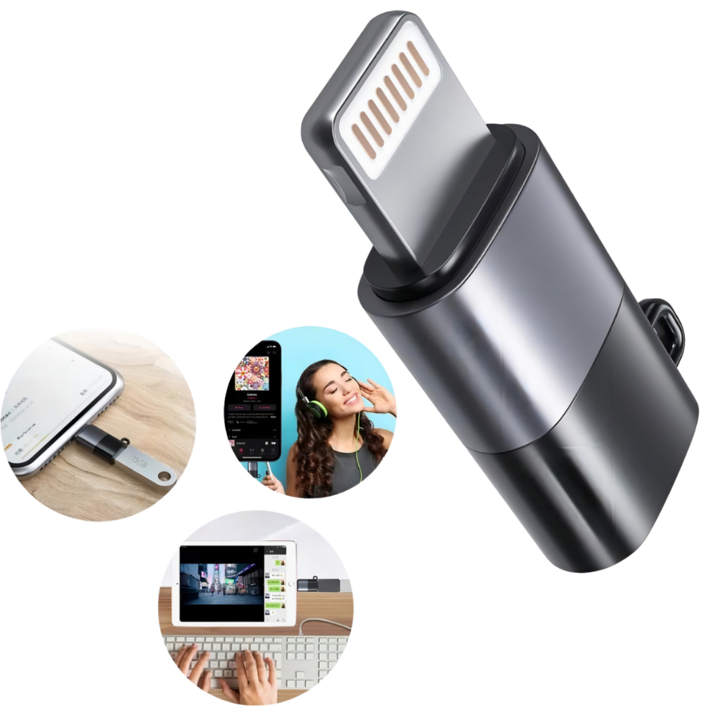 Cabo Adaptador Otg Plug Tipo Lightning Macho X Tipo C Fêmea Compatível Ios Iphone Ipad Plug And Play
