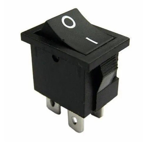 Chave Gangorra Kcd1-104 Preta 4 Terminais - Kit 5 Pçs