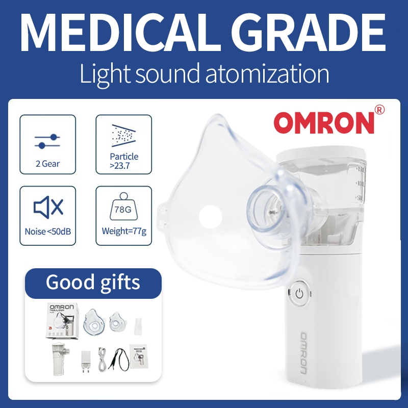 OMRON Portable Nebulizer Machine Handheld Rechargeable Nebulizer Inhaler for Asthma Kids Adult