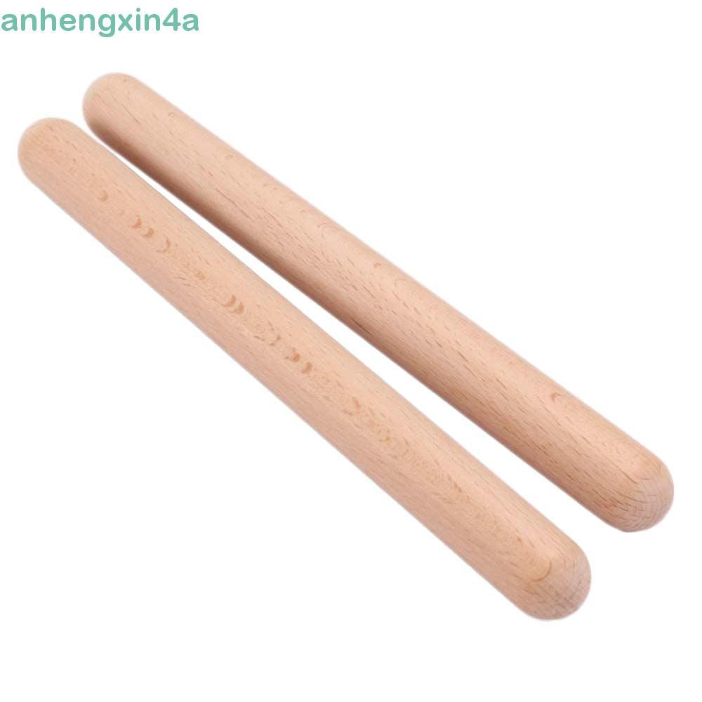 ANHENGXIN Rhythm Sticks Learning 2Pcs Claves Instrumento De Percussão Brinquedo Musical Clássico Durável