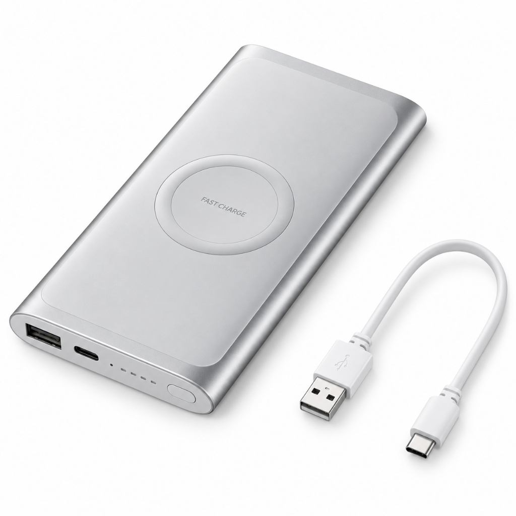 Bateria Externa Samsung 10000mAh USB-C Super Rápida carrega por indução