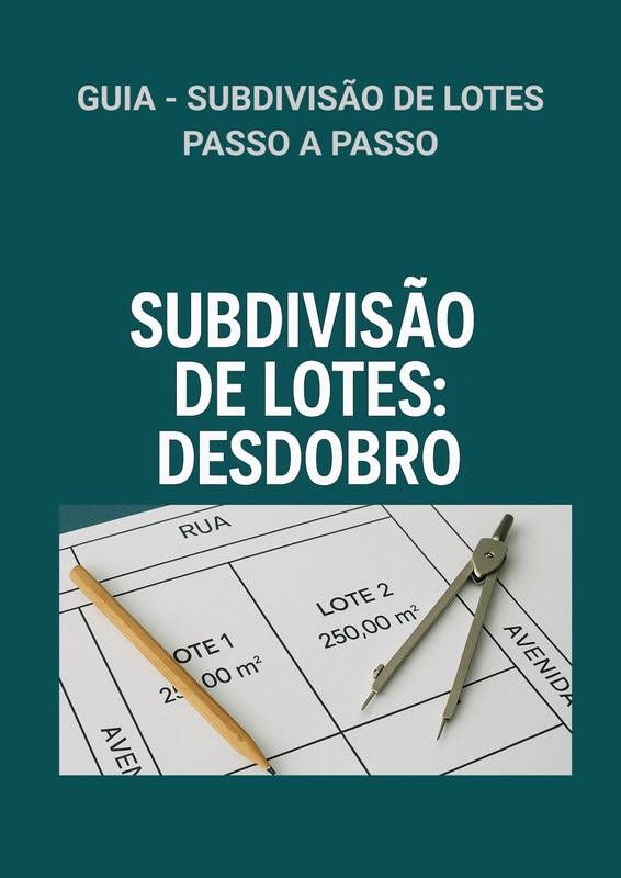 SUBDIVISÃO DE LOTES - PASSO A PASSO