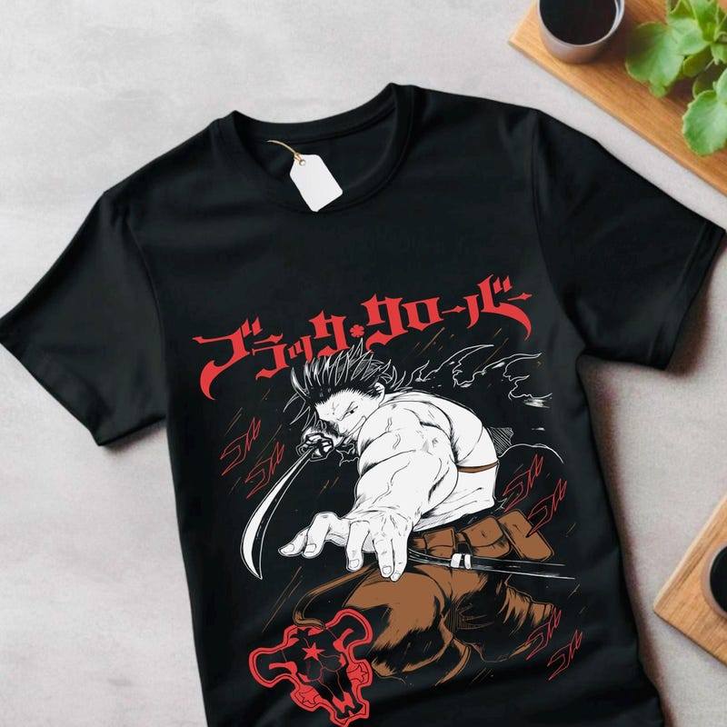 Camiseta Unissex Premium De Algodão Estampa Anime Yami Black Clover, Cor Preta, Macia, Uso Casual, Ideal Para Fãs De