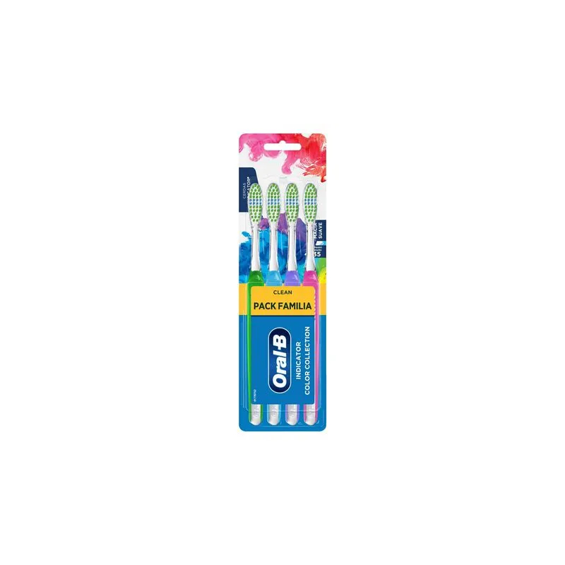 Escova Dental Oral-B Indicator Color 35 Collection Inteligentes Multicolorido 4 unidades