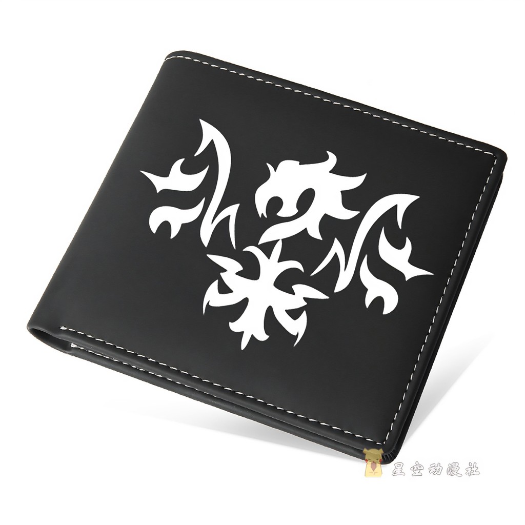 Carteira de jogo de Anime Fate grande pedido Mercadoria FGO Black Joan of Arc Carteira de couro bidimensional masculina