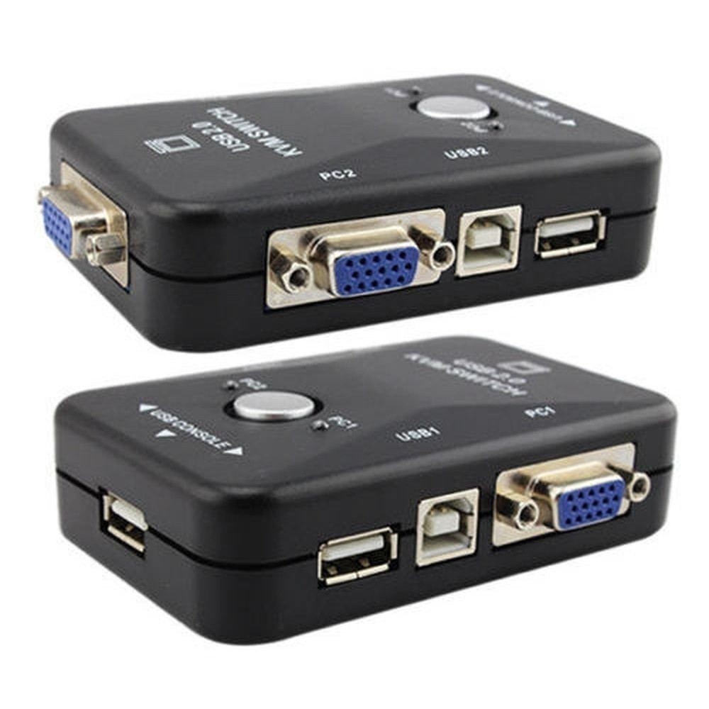 Chaveador Switch Kvm 2 Portas Vga + 2 Usb Monitor Mouse Etc. atacado bc