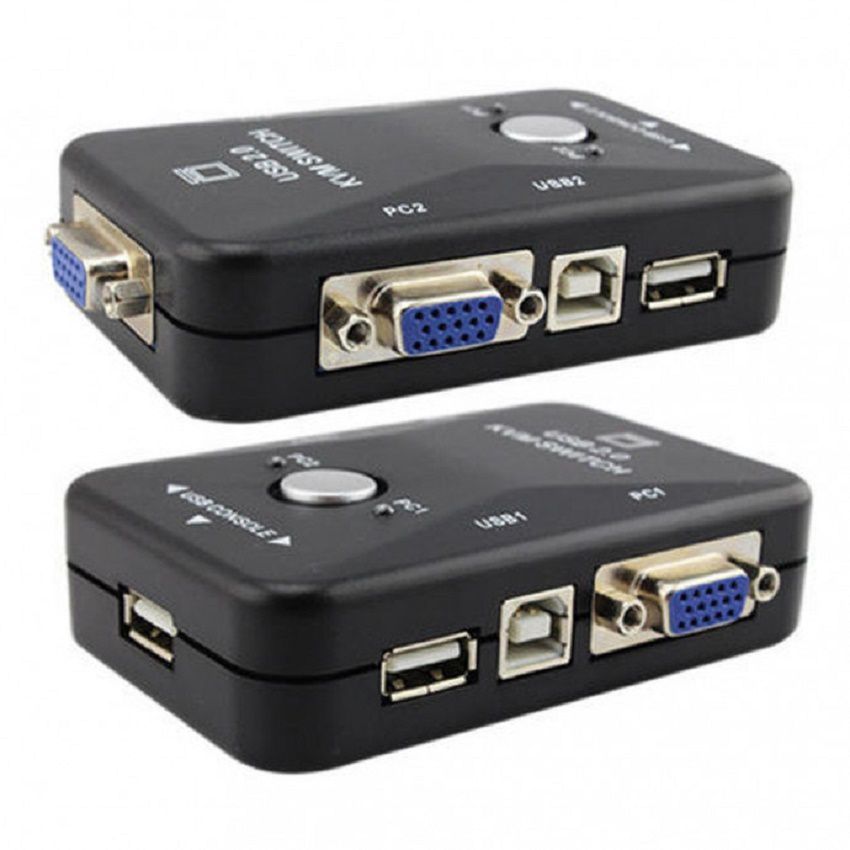 KVM Switch VGA Monitor 2 Portas com USB - KVM-2U