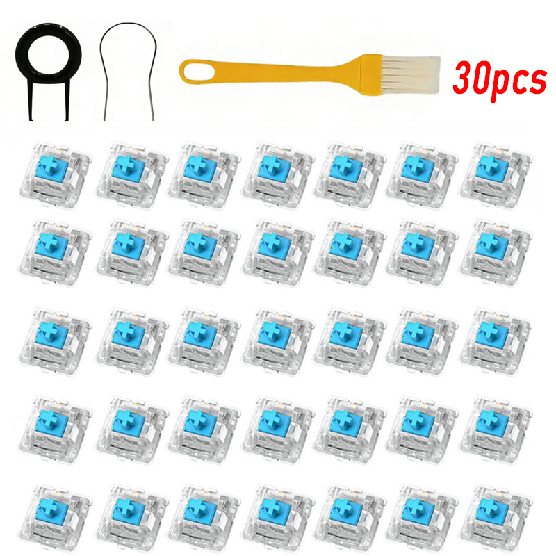 Kit de interruptores de teclado mecânico à prova de poeira, com puxador de interruptores de metal, puxador de teclas e