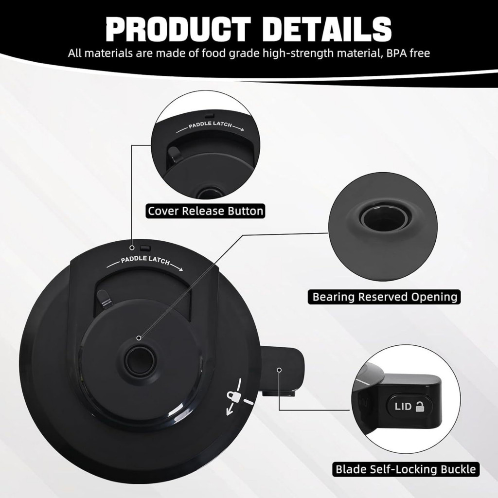 Ice Cream Maker Bowl Lid Replacement Outer Cover for Ninja Nc299amz/nc301/nc300/nc201/nc101 for Smooth