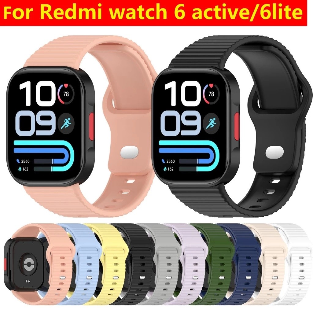 Pulseira De Relógio De Silicone Macio Para Redmi Watch 6 Active Strap Borracha lite 5/4 smart band 10 Pro