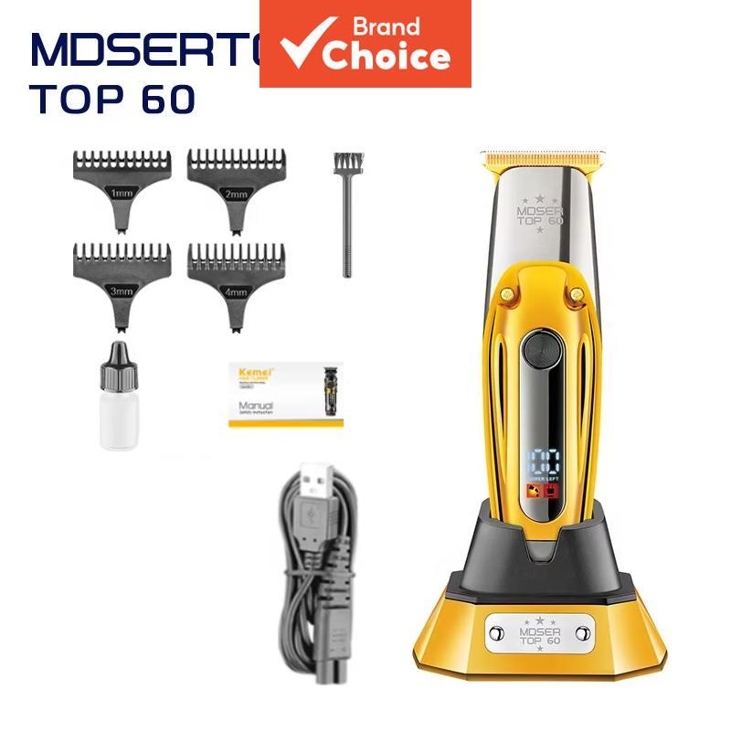 KEMEI MDSERTOP KM-Top60 Máquina de Cortar Cabelo Profissional 1800mAh Motor de Alta Velocidade 6200RPM Aparador de