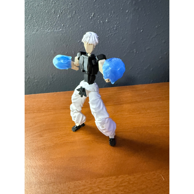 Muggora Boneco Dummy Satoru Gojo Jujutsu Kaisen Articulado Varias Poses Entregue Montado
