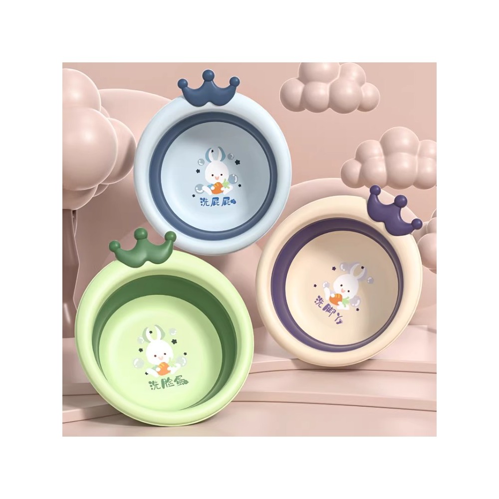 Produtos para bebês recém-nascidos Lavatório dobrável Cartoon Wash PP Use Baby Small Basin Butt