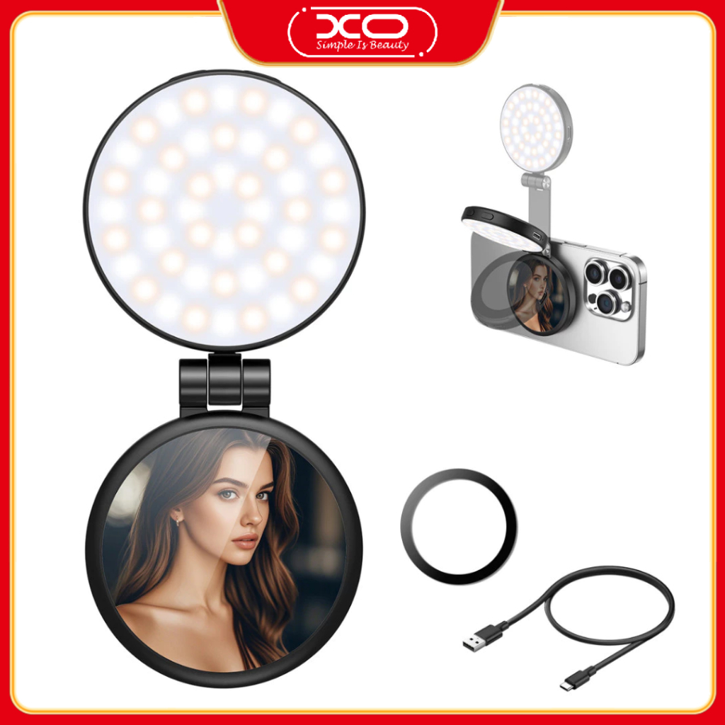 XO Regulável LED Magnético Telefone Selfie Luz Brilho Iluminação Para Fotografia Transmissão Ao Vivo Ring Lamp