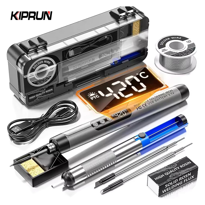 Ferro De Solda Elétrico KIPRUN , Kit De Digital 1000mAh , 260-420 ° C Temperatura De 5 Níveis Ajustável , Ferramenta De
